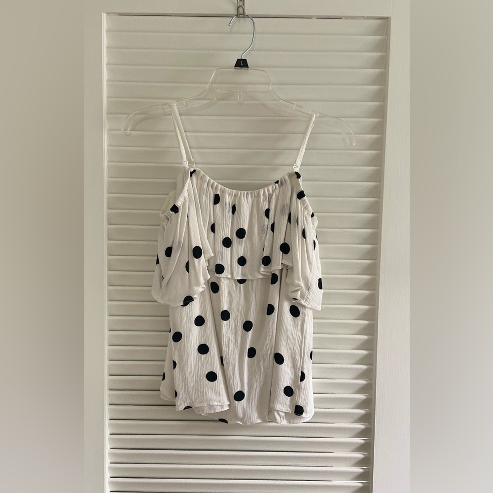 INC International Concepts Cream Ruffled Camisole Top